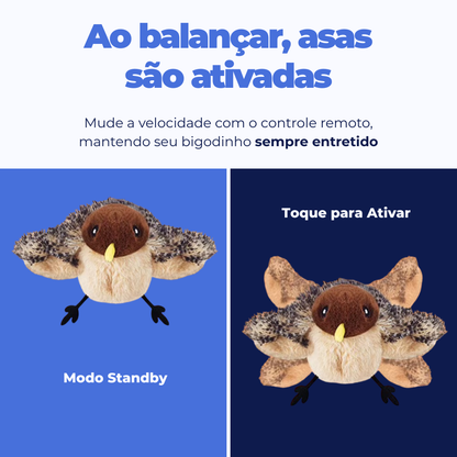 Passarinho Interativo Elétrico Bird Tazzy 2.0 Bigodinhos